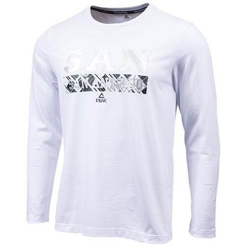 PEAK Mens Tony Parker Series Round Neck Long Sleeve T-Shirts